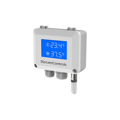 نصب دیوار / لوله انتقال دهنده رطوبت درجه حرارت با رطوبت کار 0 - 100%RH و روشنایی LCD